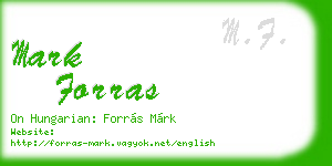 mark forras business card